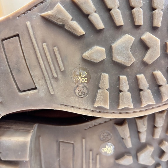 Freebird by Steven Tan/Brown Leather Block Heel Zipper Ankle Boots 8 - Picture 10 of 11